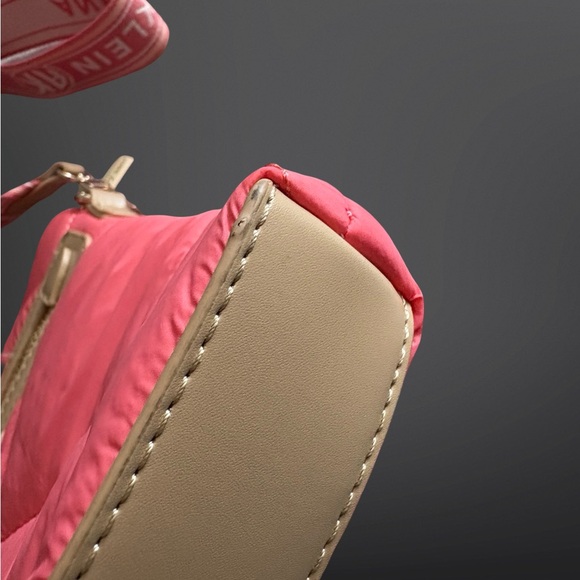 Anne Klein Pink Quilted Crossbody Bag Color Ocean Coral - Picture 6 of 9